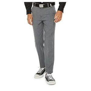 Van Heusen Boys Flex Regular Fit Dress Pants Size 16 Oxford Grey Heather